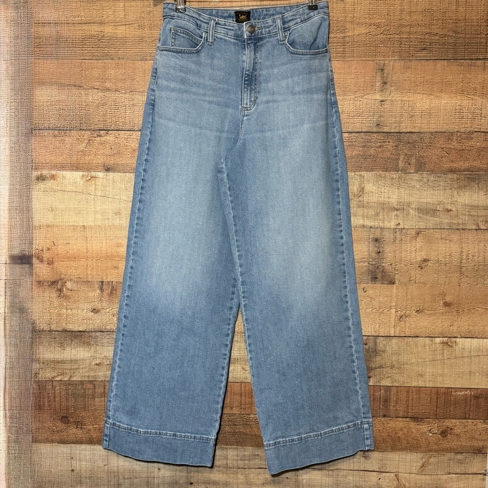 Lee Women's Legendary High Rise Trouser Jean size 12 Wide Leg - Picture 2 of 12